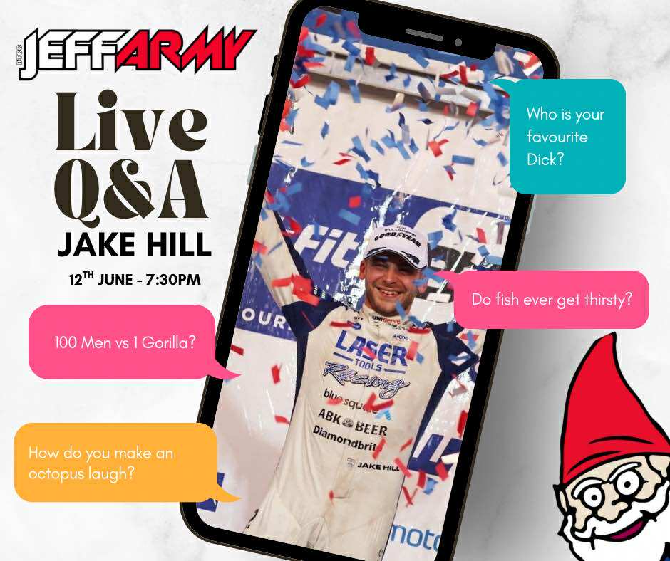 A date for your diary we have current #BTCC reining champion <a href="/JakeHillDriver/">Jake Hill</a> joining us for a Live QnA in our Facebook page.

Find us on FACEBOOK search BTCC JEFF ARMY join the group and get ready to get your questions answered by the champ.  See you there