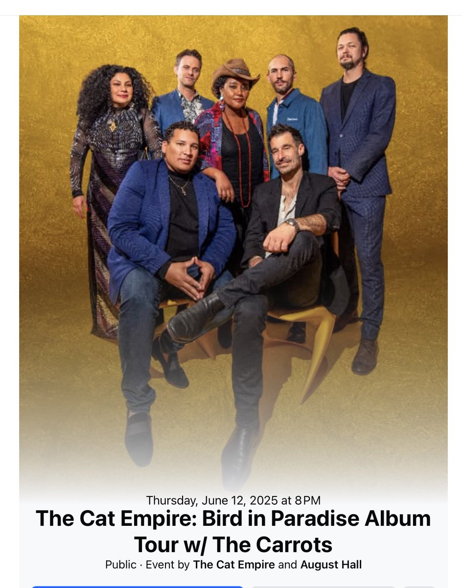 Hailing from all the way from down under you won’t get the chance to catch <a href="/thecatempire/">The Cat Empire</a> often round these parts, so suggest if you want an excuse to strap on your dancing shoes that you grab tix for next week’s show at <a href="/AugustHall_SF/">August Hall</a> pronto