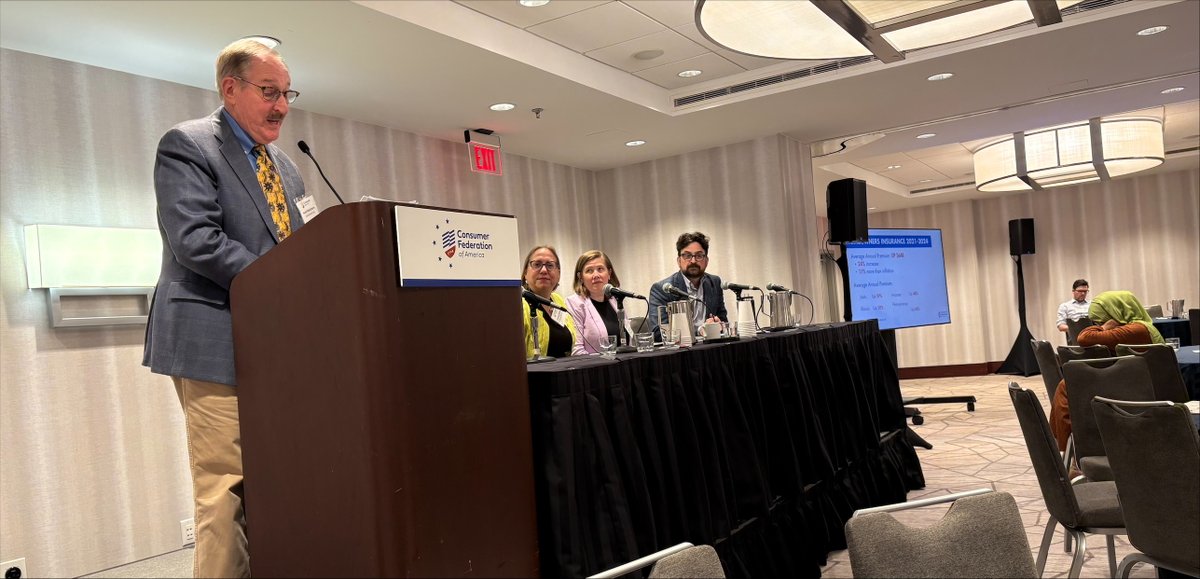 CheckbookOrg's tweet photo. Checkbook's Herb Weisbaum is moderating a powerhouse panel at #ConsumerAssembly right now! “The Premiums are Too Damn High” dives into the fight for fair insurance at the state level. 📍Junior Ballroom
@TheConsumerman
@consumerfed
#CFACA https://t.co/hmuQRj1FJ3
