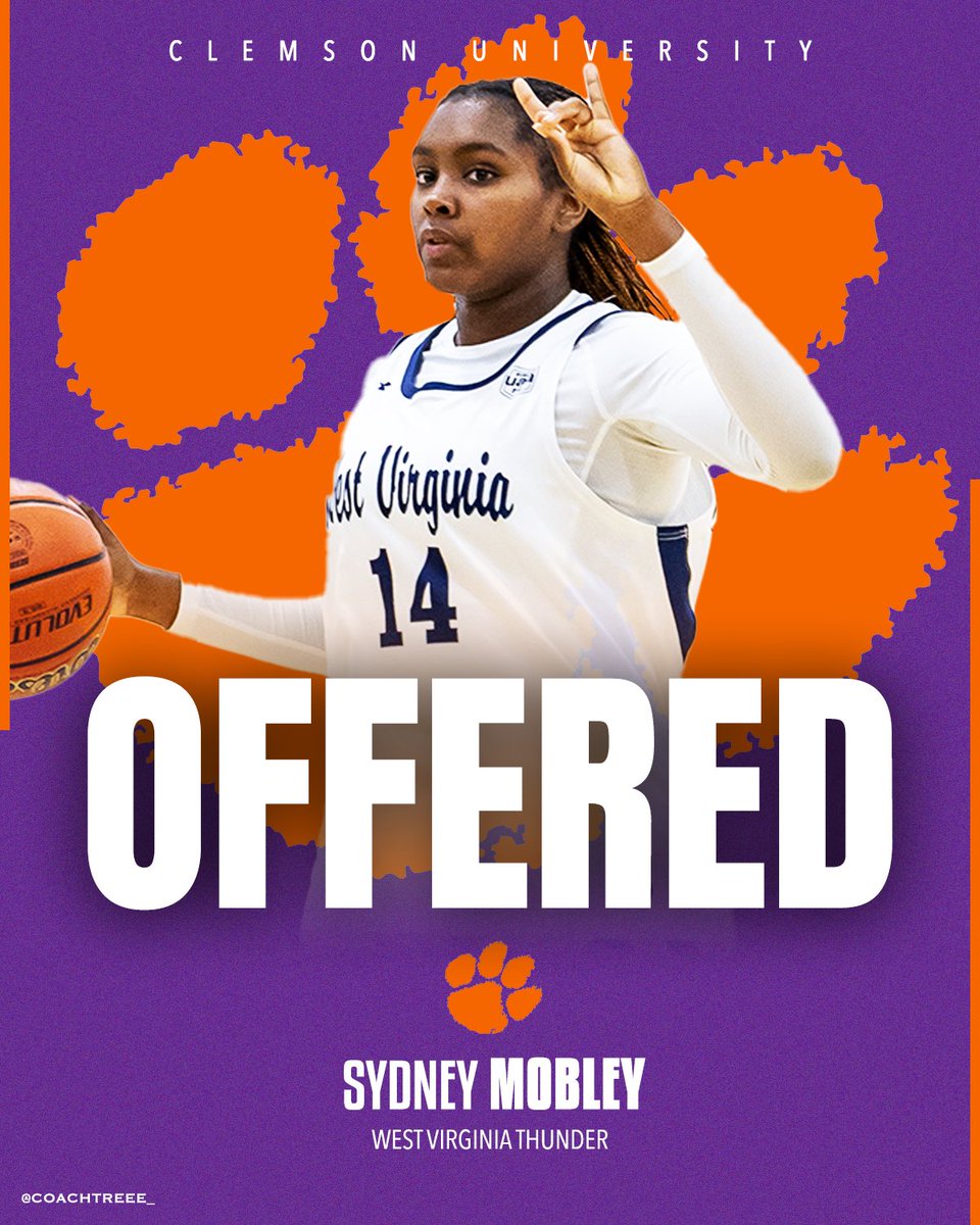 West Virginia Thunder UAA (@wvthunderuaa) on Twitter photo Sydney Mobley ‘27 (<a href="/SydBuckets_12/">Sydney Mobley</a>) has picked up an offer from Clemson!
#WVThunderFam | ⚡️⚡️ Sydney Mobley ‘27 (<a href="/SydBuckets_12/">Sydney Mobley</a>) has picked up an offer from Clemson!
#WVThunderFam | ⚡️⚡️