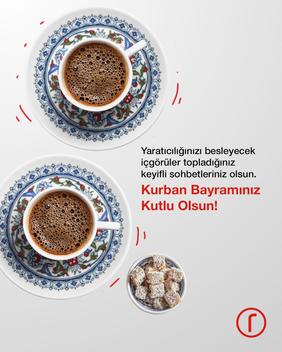 Reklam dünyasının yaratıcıları olarak; her sohbetin bir kıvılcım ⚡, her buluşmanın bir ilham olduğuna inanıyoruz. Kurban Bayramı’nın; fikirlerin, dostlukların ve hayallerin bereketini artırması dileğiyle.

Kurban Bayramınız Kutlu Olsun.

#KurbanBayramı #RYD 🌙