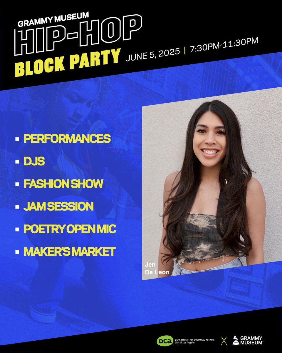 Justin L. Hunte 🇺🇸🇺🇸🇺🇸 (@thecompanyman) on Twitter photo BIG NEWS:
We're doing our first Culture United Live At The Grammy Museum TOMORROW NIGHT. 🚨 #HipHopBlockParty
Feat. <a href="/PROBLEM354/">JasonMartin</a> <a href="/DJHed/">DJHed</a> <a href="/jen_deleon/">Jen DeLeon</a> & <a href="/CurtissKing/">Curtiss King 🏁🛠</a>
Tickets: universe.com/events/grammy-…
It's All Happening 🏆 BIG NEWS:
We're doing our first Culture United Live At The Grammy Museum TOMORROW NIGHT. 🚨 #HipHopBlockParty
Feat. <a href="/PROBLEM354/">JasonMartin</a> <a href="/DJHed/">DJHed</a> <a href="/jen_deleon/">Jen DeLeon</a> & <a href="/CurtissKing/">Curtiss King 🏁🛠</a>
Tickets: universe.com/events/grammy-…
It's All Happening 🏆