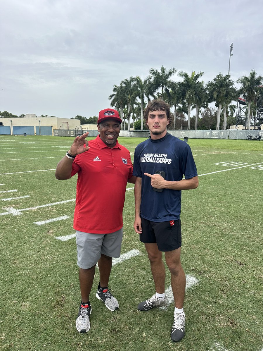 239Chuck's tweet photo. Great time at FAU competing, 
Speed kills Coaches !! @CoachDJ_WRA @CoachDB_9 @CoachJDulaney  @FAUFootball @239Sneddon @NFMHS_Football https://t.co/Leei8KbAlP