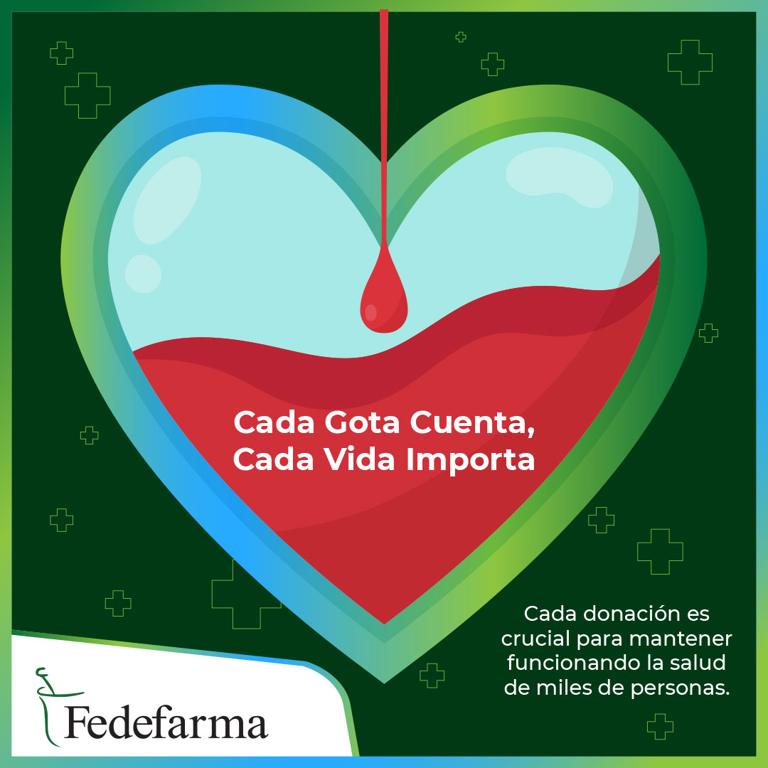 Tu donación es una transfusión de esperanza para quienes más lo necesitan.
Es un regalo invaluable que permite a los hospitales seguir brindando atención vital.

14 de Junio... Día Mundial del Donante de Sangre

#DíaDelDonanteDeSangre #FedefarmaSalud #Fedefarma #FedefarmaORG