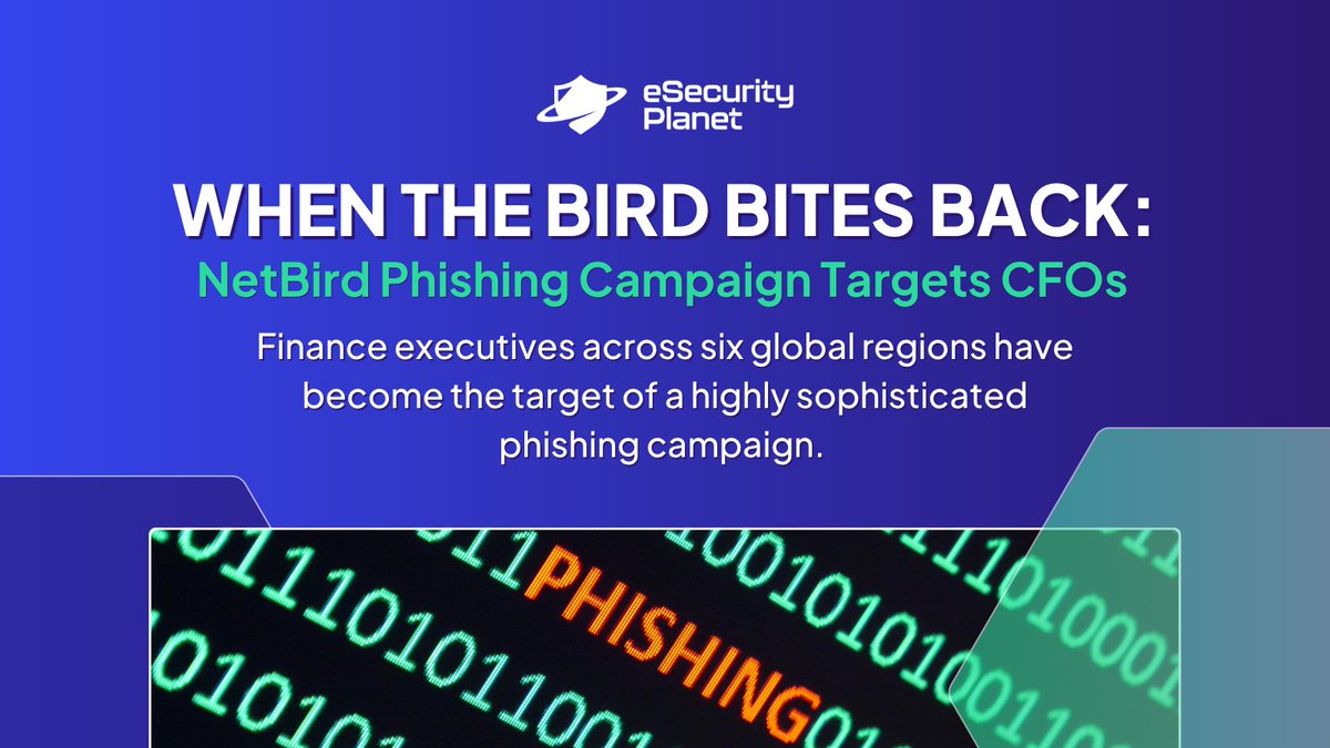 “This isn’t your typical phishing scam—it’s designed to slip past both tech &amp; people.” Srini Seethapathy, Trellix

CFOs &amp; finance execs under attack! Sophisticated #phishing uses NetBird to silently compromise computers. 🕵️‍♂️🔍