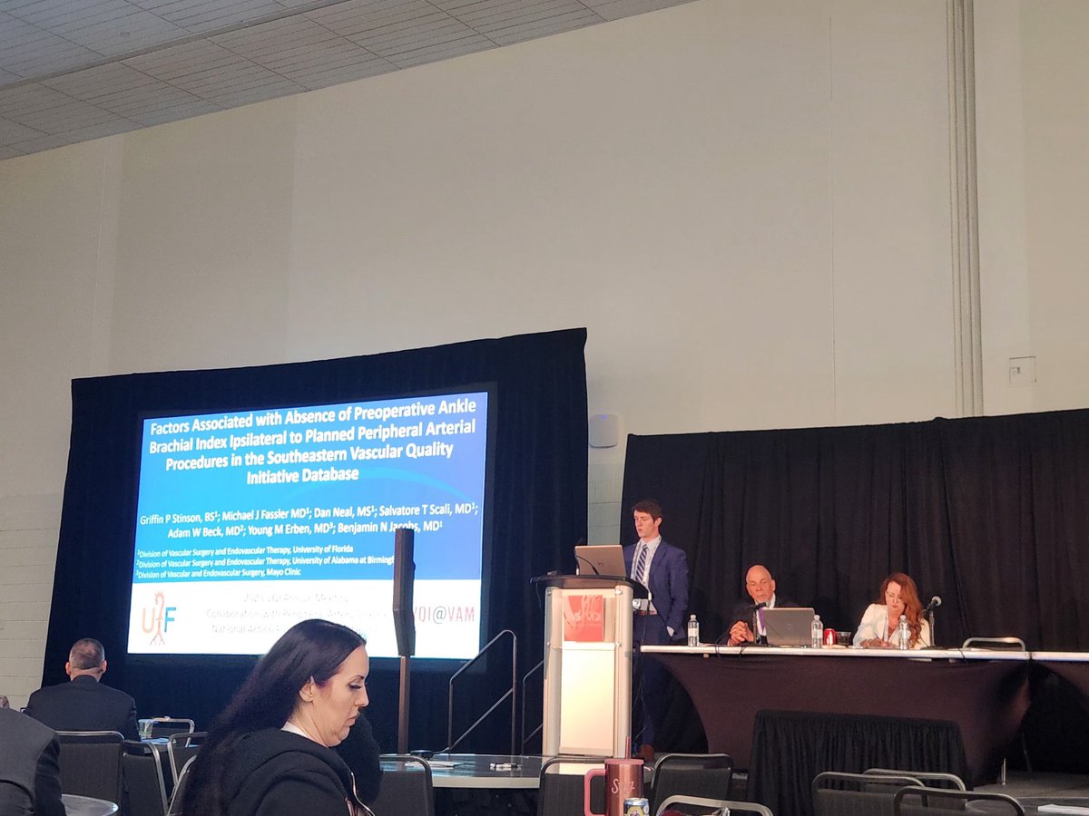 UF Vascular (@ufvascular) on Twitter photo Fantastic presentation from <a href="/UFMedicine/">UF Medicine</a> student Griffin Stinson at <a href="/TheSVSVQI/">SVS Vascular Quality Initiative (VQI)®</a> at #VAM25! “Factors associated with absence of preop ABI ipsilateral to planned PAD procedures in southeast VQI database” Fantastic presentation from <a href="/UFMedicine/">UF Medicine</a> student Griffin Stinson at <a href="/TheSVSVQI/">SVS Vascular Quality Initiative (VQI)®</a> at #VAM25! “Factors associated with absence of preop ABI ipsilateral to planned PAD procedures in southeast VQI database”