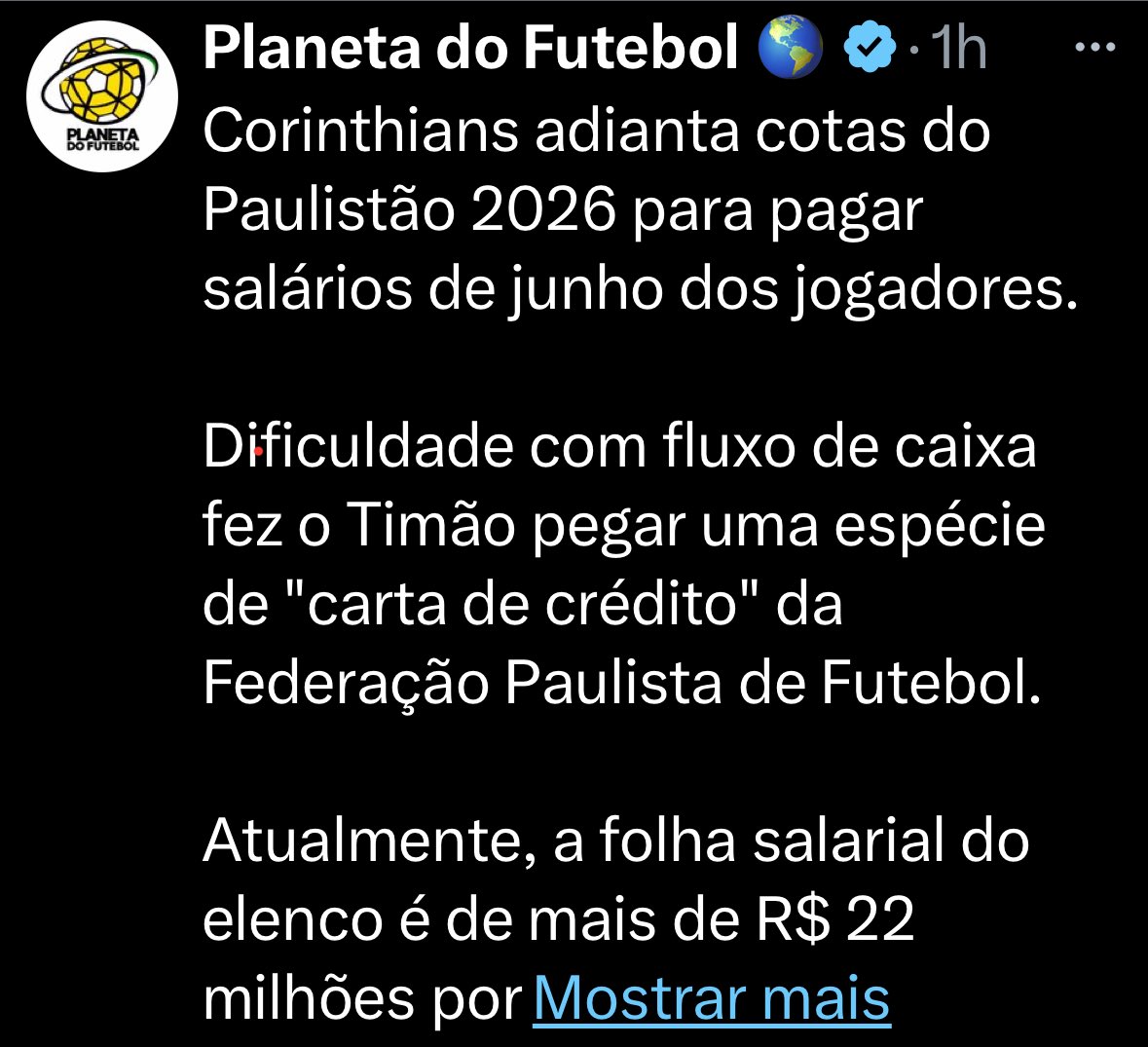 Cal82649931's tweet image. Vai cair nessa ⁦@adidasbrasil⁩?

Time que arrecada 3 bilhões de reais, pegando dinheiro emprestado!
Esse é o #Corinthians do Augusto Melo o presidente do ⁦@10neto⁩ ⁦@mano97fm⁩ é do #Benja