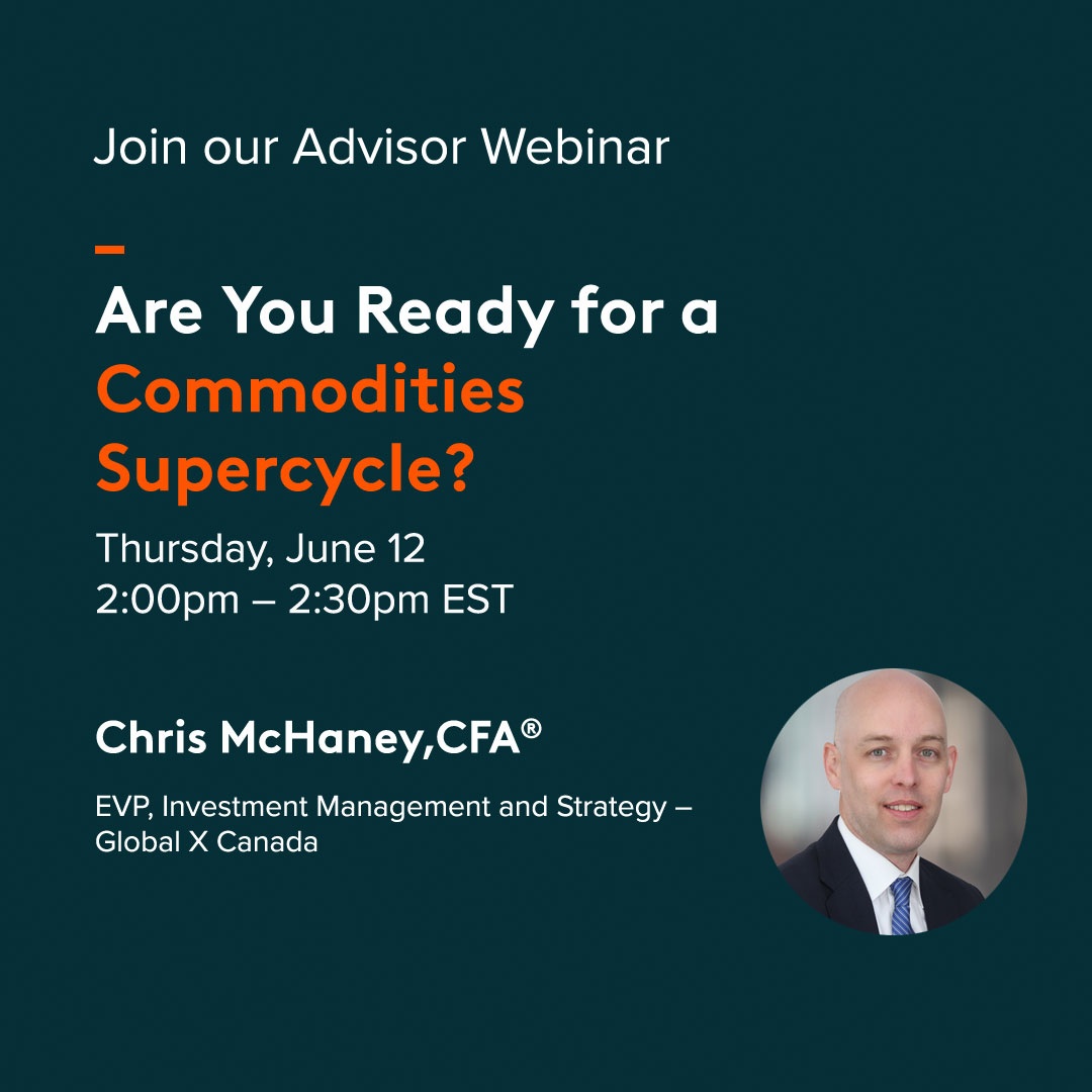 globalxca's tweet image. Join our webinar on June 12 at 2:00 PM EST, and discover the latest themes and trends in key commodities such as uranium, copper and gold with Global X’s Head of Investment Management & Strategy, Chris McHaney.
Register: globalxcanada.wistia.com/live/events/0m…