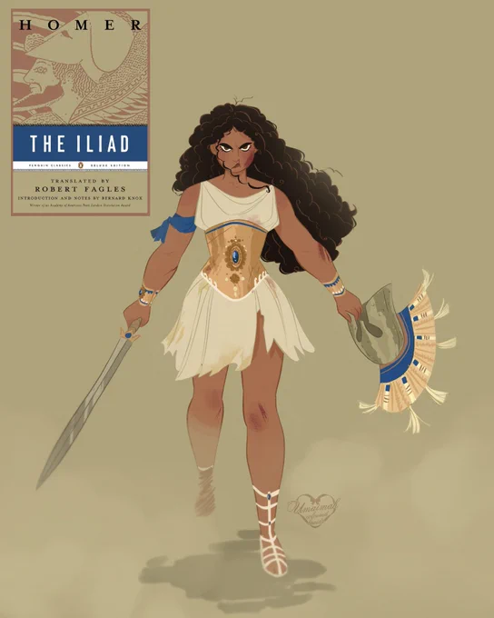 New series- Turning books I'm reading/have read into characters, using the cover as an art direction guide! - The Iliad by Homer, translated by Robert Fagles