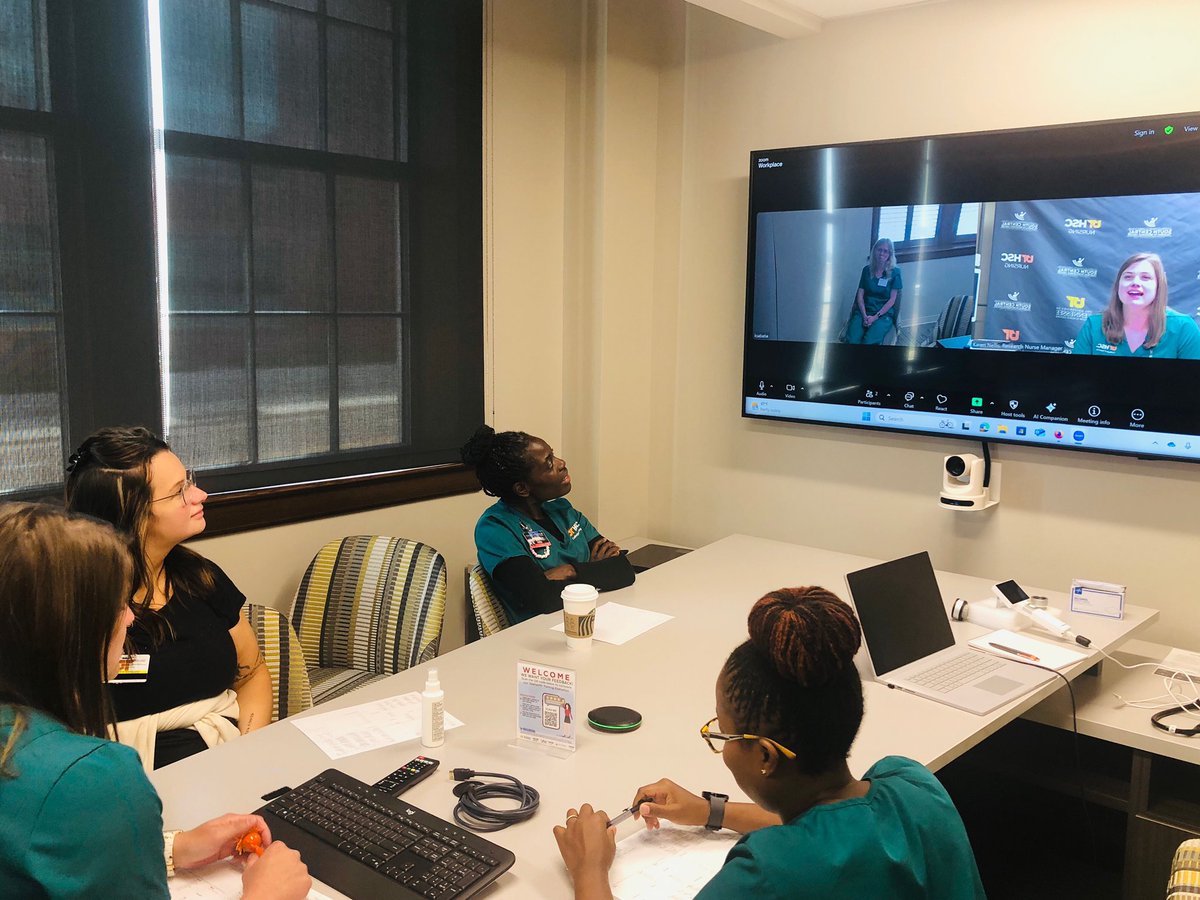 Members of our Nurse Midwifery #DNP program practice their telehealth skills at our Satellite Telehealth Training Center! #healthcareaccess