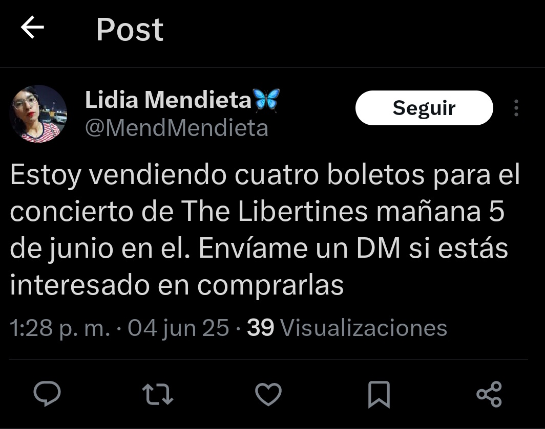 Ili_noise's tweet photo. #VendoBoletos #TheLibertines no caigan, este perfil es fake. (Está utilizando mis datos). https://t.co/kPFj6afscc