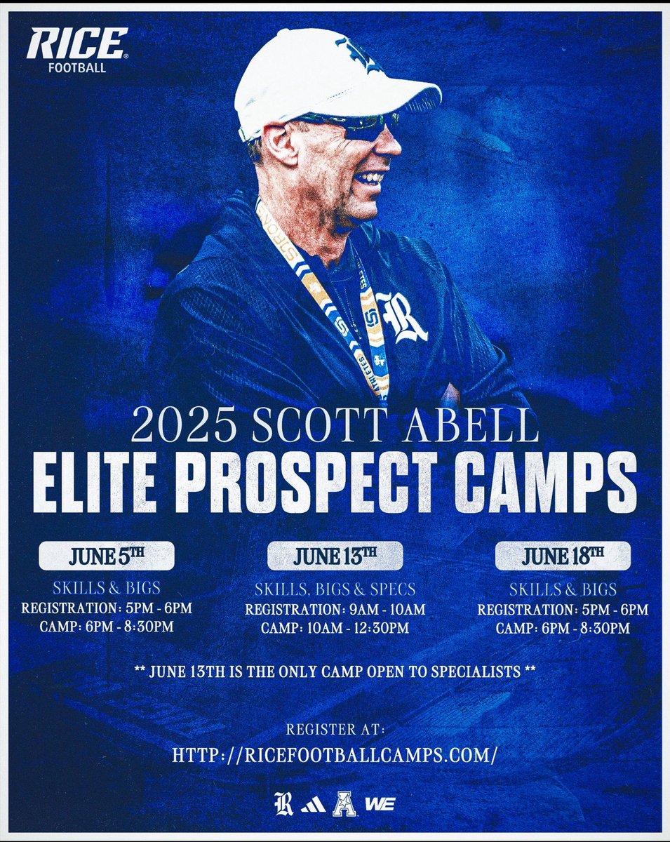 Jaiden Noel (@jaiden_noel) on Twitter photo I will be attending <a href="/RiceFootball/">Rice Football</a> elite prospect camp tomorrow. <a href="/porter_abell8/">Porter Abell</a> thank you for the invite. LETS WORK!!! I will be attending <a href="/RiceFootball/">Rice Football</a> elite prospect camp tomorrow. <a href="/porter_abell8/">Porter Abell</a> thank you for the invite. LETS WORK!!!