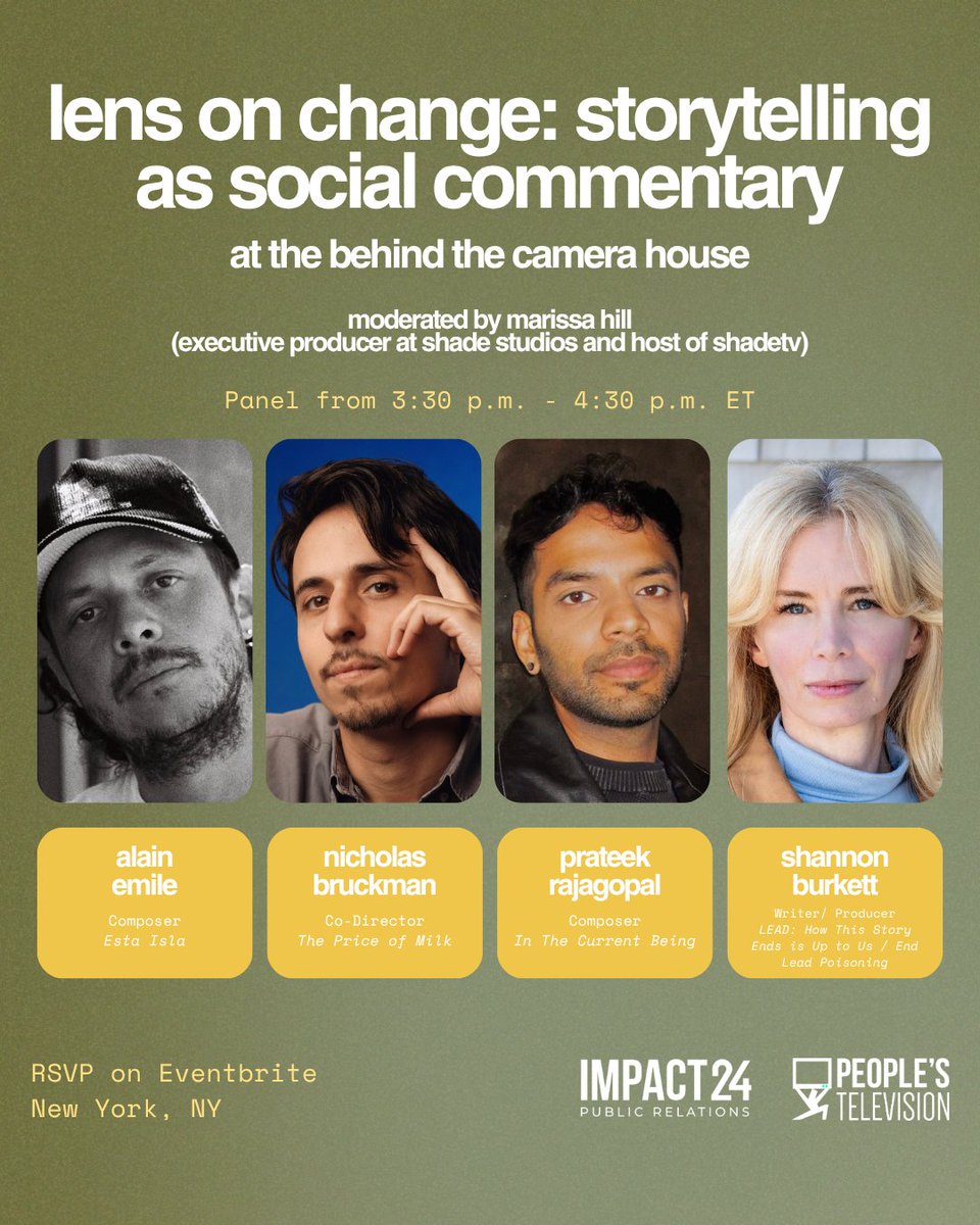 Nicholas Bruckman (@nick_bruckman) on Twitter photo Stoked to co-host <a href="/btcamerahouse/">behindthecamerahouse</a> with our friends <a href="/Impact24PR/">Impact24 PR</a> during this year’s <a href="/Tribeca/">Tribeca</a>. I’ll be speaking on one of the panels with a great crew, sharing the inside scoop (get it) on <a href="/priceofmilkdoc/">The Price Of Milk Doc</a> ahead of our world premiere! Come hang with us at <a href="/peoplesTV/">People's Television</a>! 🍸 Mixer after Stoked to co-host <a href="/btcamerahouse/">behindthecamerahouse</a> with our friends <a href="/Impact24PR/">Impact24 PR</a> during this year’s <a href="/Tribeca/">Tribeca</a>. I’ll be speaking on one of the panels with a great crew, sharing the inside scoop (get it) on <a href="/priceofmilkdoc/">The Price Of Milk Doc</a> ahead of our world premiere! Come hang with us at <a href="/peoplesTV/">People's Television</a>! 🍸 Mixer after