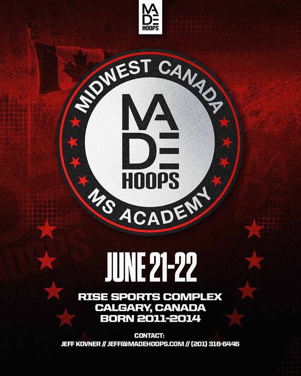Jeff Kovner (@jeff_kovner) on Twitter photo Calgary Camp is back for Year 2!! Last year was a sold out event with tons of talent in the gym. Cant wait to see what this one has in store!
Register here: madehoops.sportngin.com/register/form/โฆ
๐ง: Jeff@madehoops.com for more info Calgary Camp is back for Year 2!! Last year was a sold out event with tons of talent in the gym. Cant wait to see what this one has in store!
Register here: madehoops.sportngin.com/register/form/โฆ
๐ง: Jeff@madehoops.com for more info