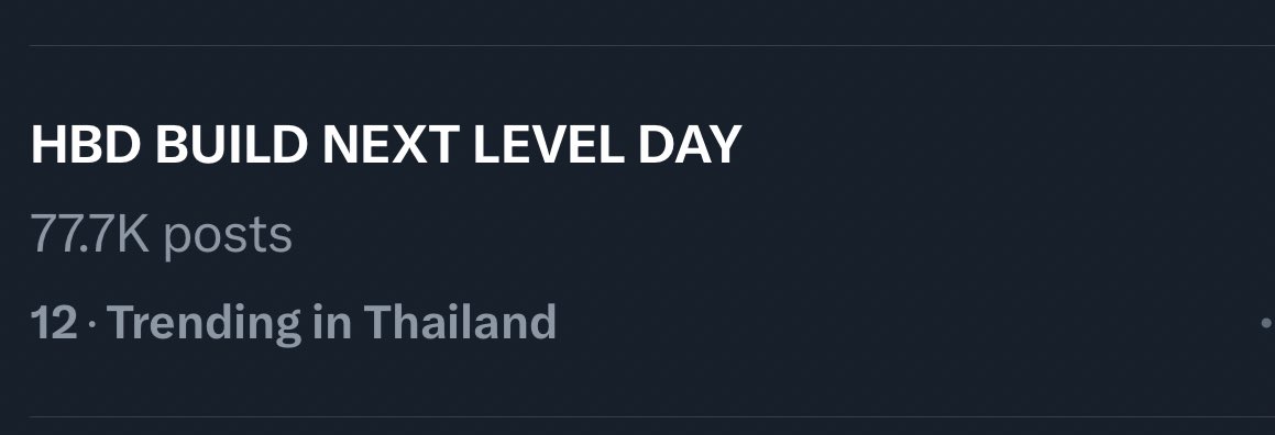 AnnaaBiu's tweet image. BiU still trending in Thailand with 77k  
Yet the party haven’t even started yet y’all are not ready for Saturday and Sunday 🔥

HBD BUILD NEXT LEVEL DAY 
#Chapter31WithBuild @JakeB4rever #BuildJakapan