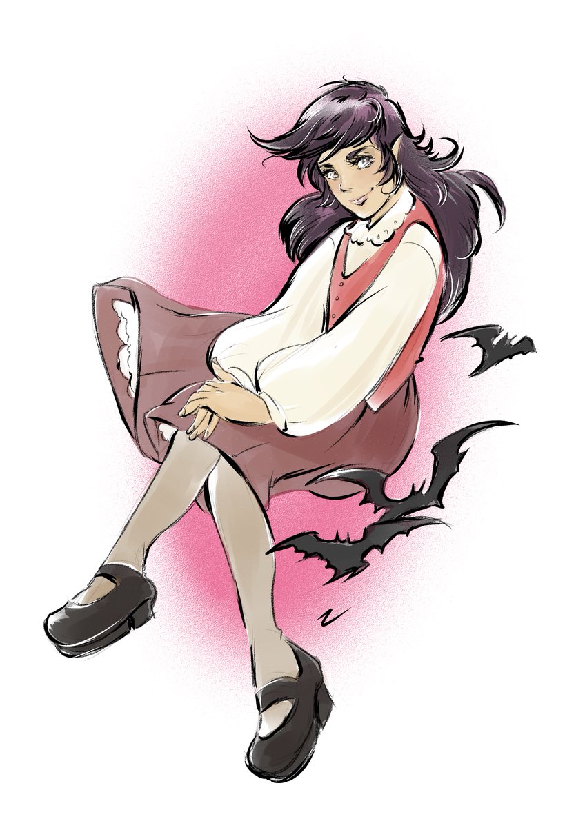 THANKS <a href="/zedoodles/">Zedoodles🍎🦇🎃</a> FOR THE COMMISSIONNNN
DAHLIA LOOKS SO CUTE IN YOUR STYLEEE
