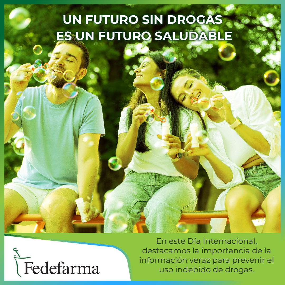 Desde #Fedefarma, insistimos en la importancia de educar a jóvenes y adultos sobre los riesgos del uso indebido de drogas.
La prevención es clave para proteger a nuestras comunidades del flagelo de las drogas.
#DíaContraLasDrogas #PrevenciónDeAdicciones #SaludYBienestar