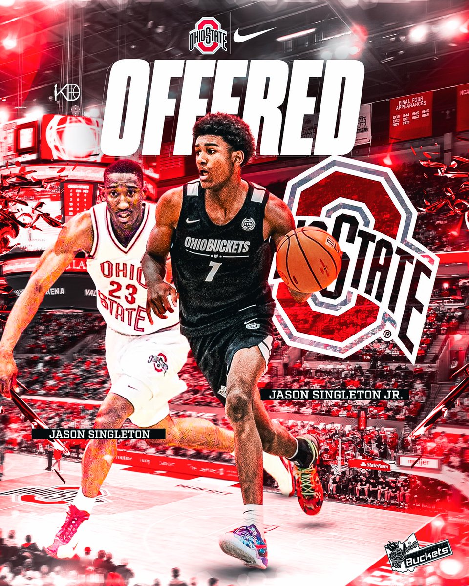 Ohio Buckets (@ohiobuckets) on Twitter photo 🚨🌰 O-H…
Congrats to 2026 Jason Singleton (<a href="/J_sing2026/">Jason Singleton</a>) on receiving an offer from dad’s alma mater and 1999 Final Four finalist — THE Ohio State Buckeyes (<a href="/OhioStateHoops/">Ohio State Hoops</a>).
Appreciate <a href="/JakeDiebler/">Jake Diebler</a>, <a href="/B_Walsh2/">Brian Walsh</a> and the Bucks having J and family on campus today!
<a href="/SpyReportOH/">Spy Report 🔦🏀</a> 🚨🌰 O-H…
Congrats to 2026 Jason Singleton (<a href="/J_sing2026/">Jason Singleton</a>) on receiving an offer from dad’s alma mater and 1999 Final Four finalist — THE Ohio State Buckeyes (<a href="/OhioStateHoops/">Ohio State Hoops</a>).
Appreciate <a href="/JakeDiebler/">Jake Diebler</a>, <a href="/B_Walsh2/">Brian Walsh</a> and the Bucks having J and family on campus today!
<a href="/SpyReportOH/">Spy Report 🔦🏀</a>