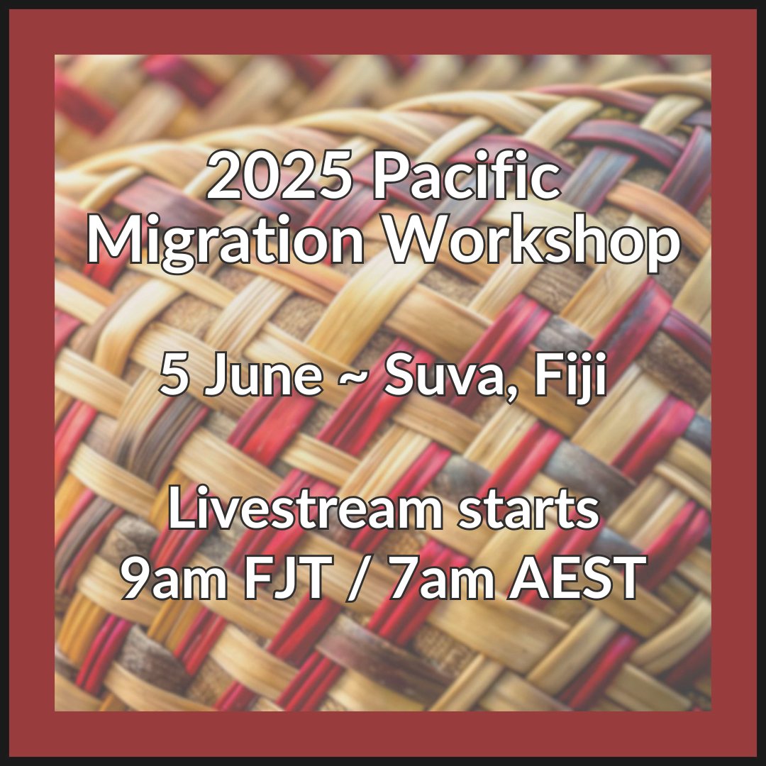 devpolicy.org (@devpolicy) on Twitter photo 2025 Pacific Migration Workshop starts soon! 📺 9am FJT / 7am AEST
Livestream: usp.ac.fj/live
Program: events.devpolicy.org/20250603-progr…
Catch up on the Pacific Update!
Day One youtube.com/live/u4jLoTBWh…
Day Two: youtube.com/live/2G3tYYlDZ…
#Pacific #2025PacificUpdate <a href="/USPEcon/">USP Economics</a> 2025 Pacific Migration Workshop starts soon! 📺 9am FJT / 7am AEST
Livestream: usp.ac.fj/live
Program: events.devpolicy.org/20250603-progr…
Catch up on the Pacific Update!
Day One youtube.com/live/u4jLoTBWh…
Day Two: youtube.com/live/2G3tYYlDZ…
#Pacific #2025PacificUpdate <a href="/USPEcon/">USP Economics</a>