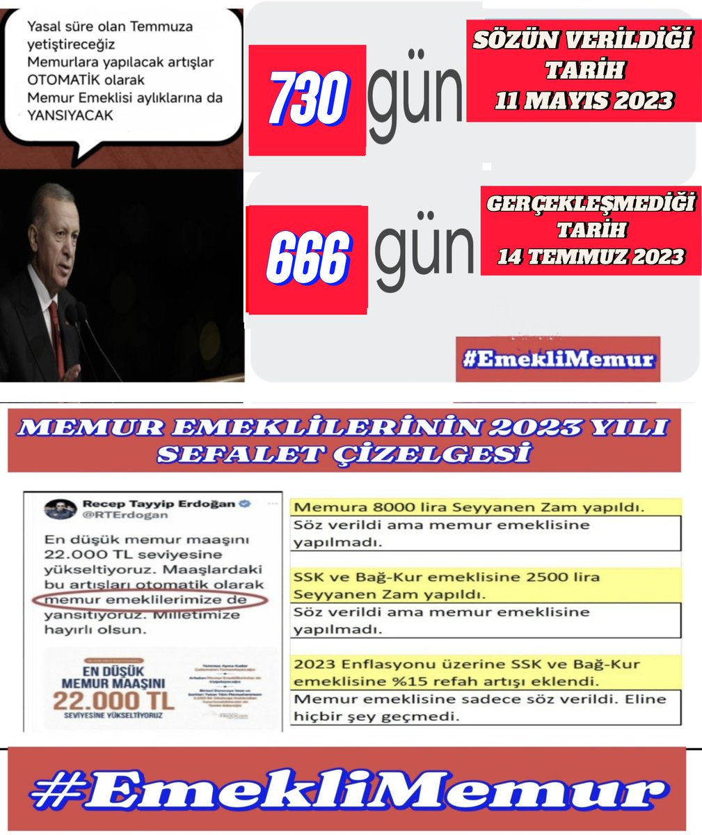 İzmir Türkiye Cumhuriyeti Devletinin belediyesi vasıfsız 4-5 saat çalışan işçiye 70 bin veriyor #MemurEmeklisineAdalet devletten zengin mi Ey AKP reis söz verdi ek madde yasaya aykırı çıktı iptal edilsin memur ve emeklisi oy yok artık #EmekliMemur <a href="/Akparti/">AK Parti</a> <a href="/tcbestepe/">T.C. Cumhurbaşkanlığı</a> <a href="/RTErdogan/">Recep Tayyip Erdoğan</a>