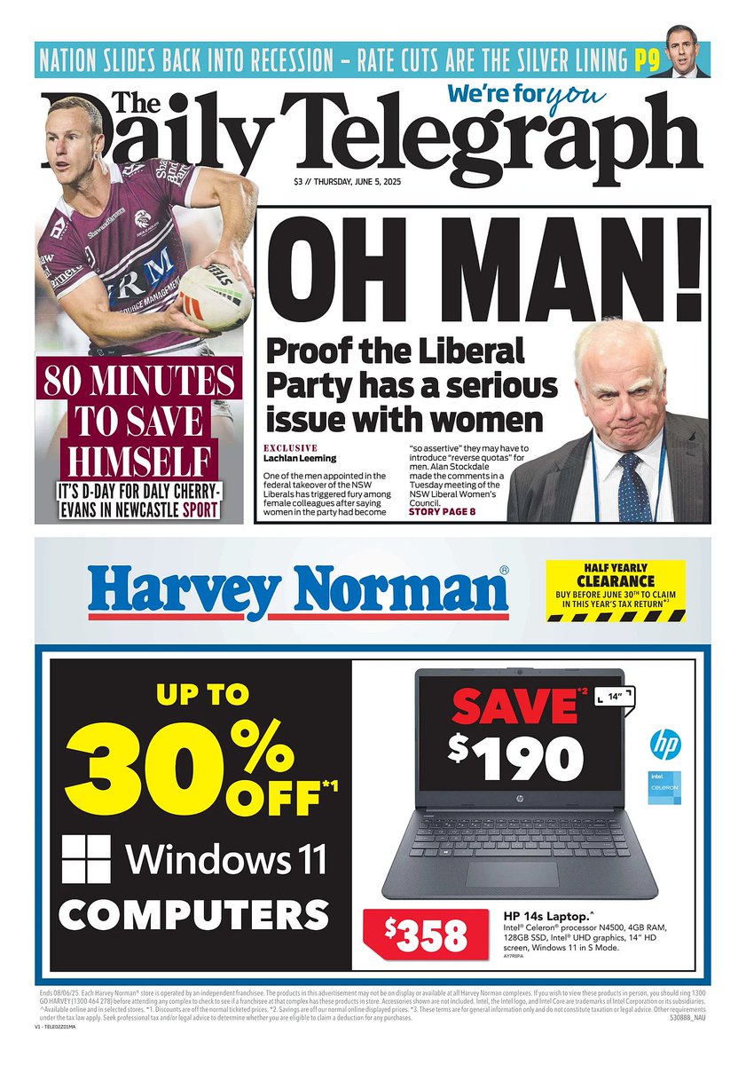 π΅ππππ πΏππππ πππππ’ π° (@ukpapers) on Twitter photo π¦πΊ Oh Man!
β«A member of the committee which took over control of the NSW Liberal branch has apologised after triggering fury among women party members with his comments, which included calling them βso assertiveβ
β«<a href="/LeemingLachie/">Lachlan Leeming</a>
#frontpagestoday #Australia <a href="/dailytelegraph/">The Daily Telegraph</a> π¦πΊ Oh Man!
β«A member of the committee which took over control of the NSW Liberal branch has apologised after triggering fury among women party members with his comments, which included calling them βso assertiveβ
β«<a href="/LeemingLachie/">Lachlan Leeming</a>
#frontpagestoday #Australia <a href="/dailytelegraph/">The Daily Telegraph</a>
