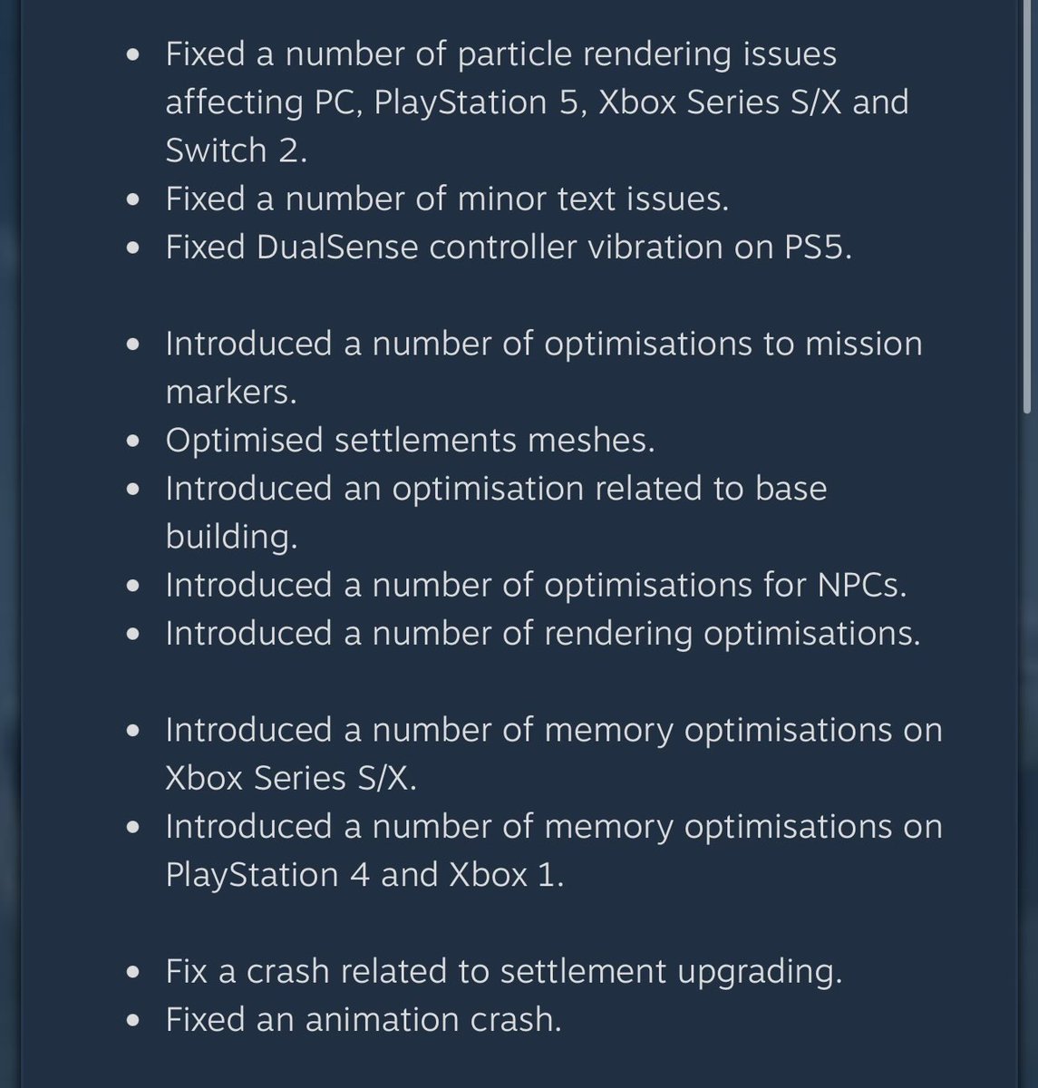 Experimental build pushed to PC with lots of fixes from Day One 🙏

steamcommunity.com/app/275850/dis…