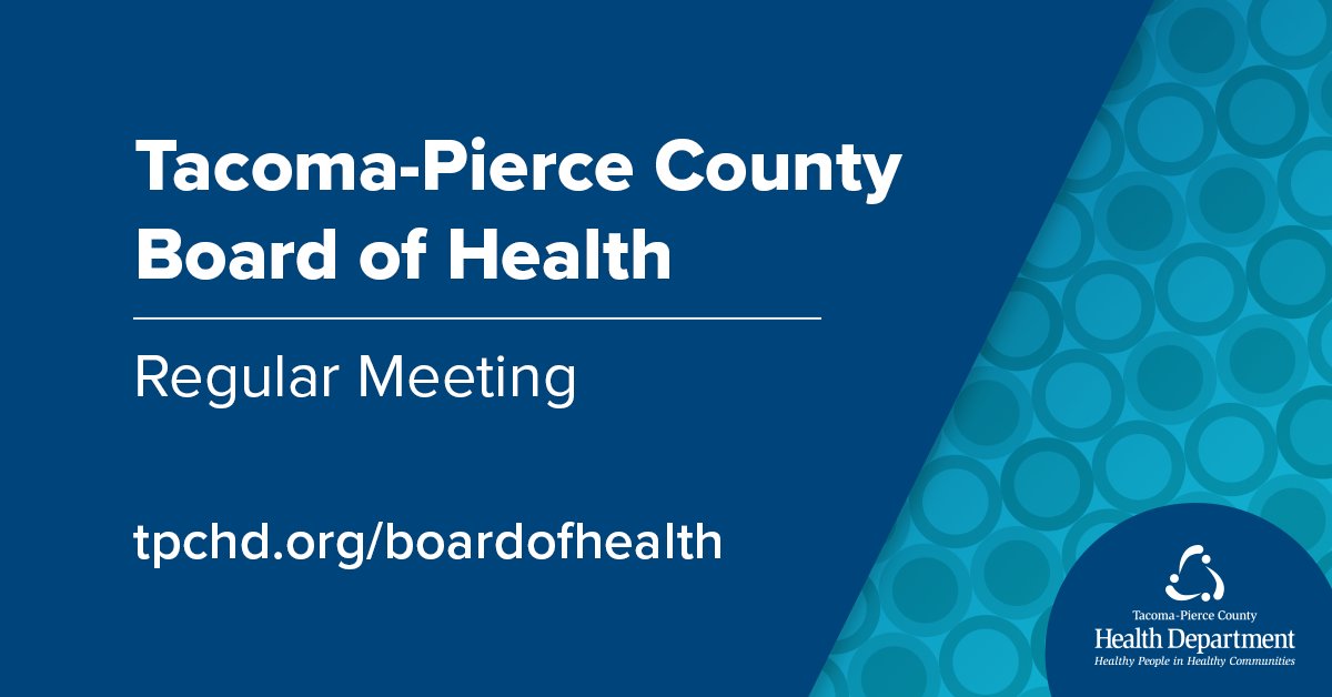 Our Board of Health will meet in person at 3 p.m. in the Health Department Auditorium. You can watch the meeting live on our website➡️ tpchd.org/info/board-of-…

Find the agenda and more information about the meeting ➡️ tpchd.org/info/board-of-…

You can attend in person at