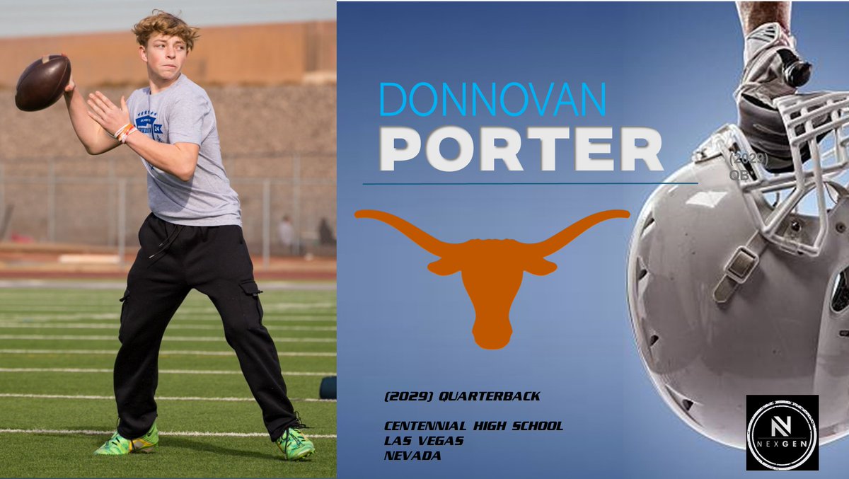 Keith Smilie (@nexgenscouting) on Twitter photo ✔️Thursday
📍University of Texas <a href="/TexasFootball/">Texas Football</a>
⏩2029 QB Donnovan Porter <a href="/Donny_Dimes_8/">Donnovan Porter</a>
Las Vegas (NV) ✔️Thursday
📍University of Texas <a href="/TexasFootball/">Texas Football</a>
⏩2029 QB Donnovan Porter <a href="/Donny_Dimes_8/">Donnovan Porter</a>
Las Vegas (NV)
