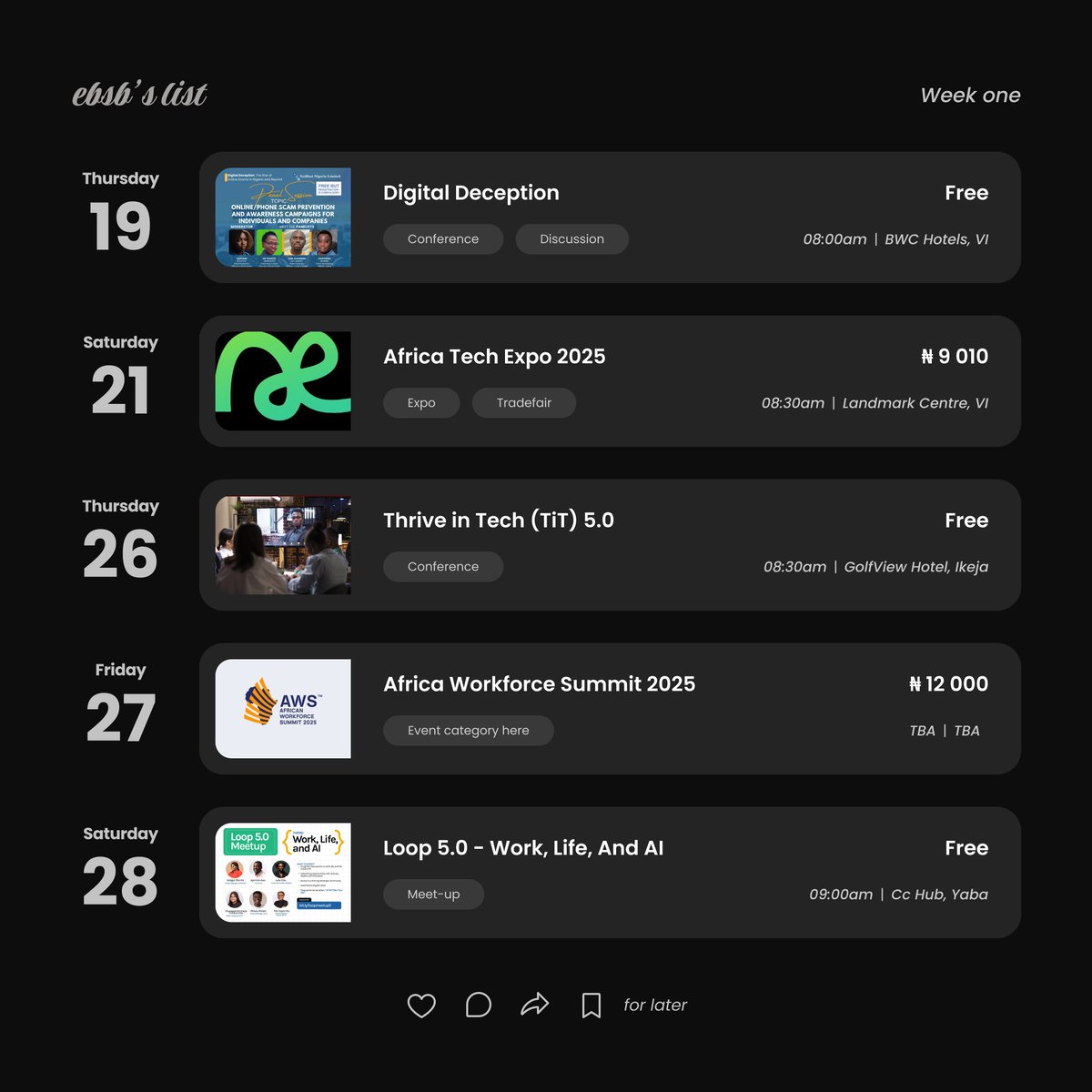 shalombrain's tweet image. Alot of you got to know me through events
From attending, to hosting, organising and even producing
Now, I will be curating the best tech events for you to attend every month
Across all niche, career level and domain
This is ebsb's list for June
👍& 🔄 for even more reach 🙏