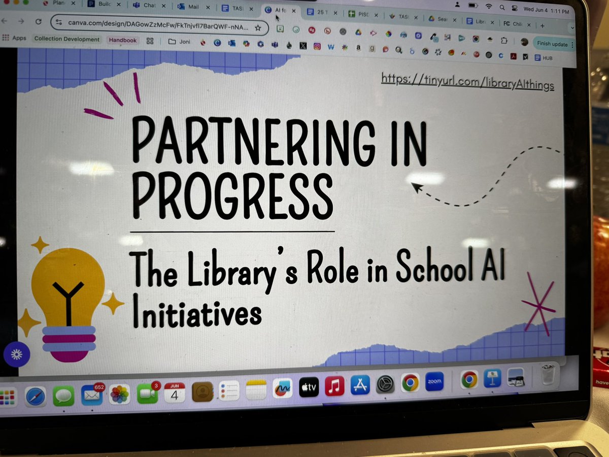Jharrisreads's tweet photo. Great session this afternoon on the role of the librarian in school AI initiatives as information specialists. And our @pisdtech team got a shoutout for the amazing resources that they create!!
@PISDlibraries
#TxASLA
#professionallearning
#leading https://t.co/Oz5wgU2uBv