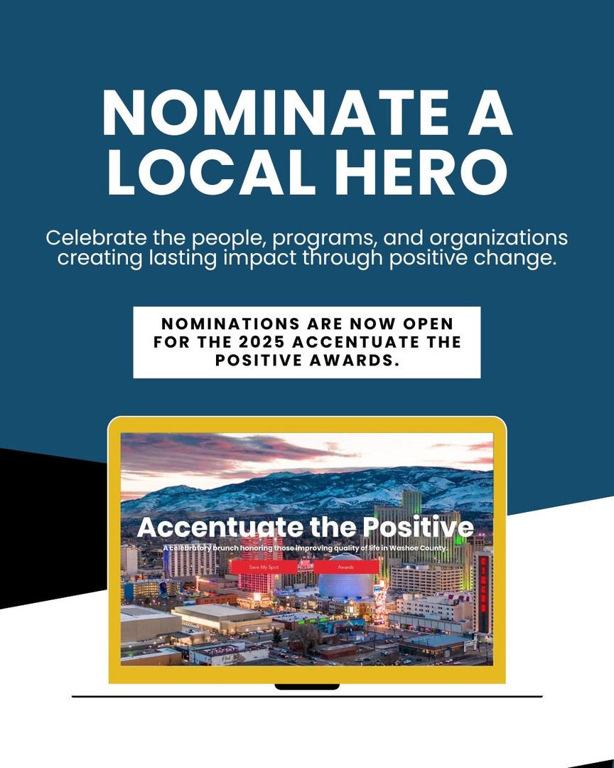 Nominations are now open for the 2025 Accentuate the Positive Awards. Help us honor local changemakers making measurable impact in Northern Nevada. Winners will be celebrated on Monday, September 15 from 9–11 AM at <a href="/AtlantisReno/">Atlantis Reno</a>.

[LINK] truckeemeadowstomorrow.org/accentuate-the…