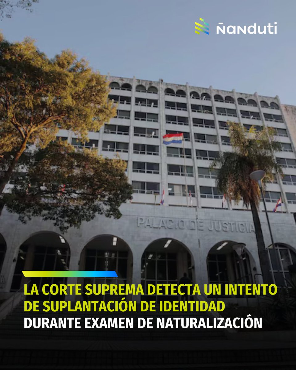 La Corte Suprema detecta un intento de suplantación de identidad durante examen de naturalización 😱
 
📄Funcionarios judiciales detectaron un intento de suplantación de identidad durante un examen de naturalización tramitado ante la Sala Civil y Comercial de la Corte Suprema de