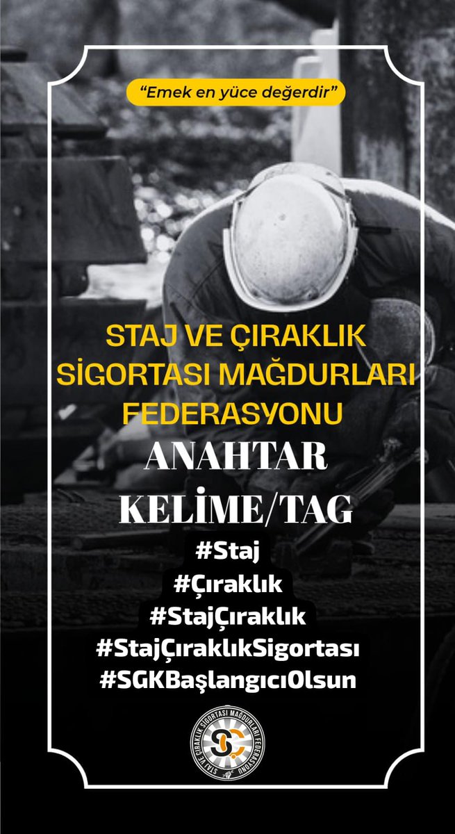 STAJ VE ÇIRAKLIK SİGORTASI MAĞDURLARI FEDERASYONU (@cirakstajfed) on Twitter photo Staj ve Çıraklık Sigortası SGK Başlangıcı Olsun..!
<a href="/dbdevletbahceli/">Devlet Bahçeli</a>
<a href="/M_Levent_Bulbul/">Muhammed Levent BÜLBÜL</a>
<a href="/KOTRAMurat/">Murat KOTRA</a>
<a href="/mustafacavusmhp/">Mustafa Çavuş MHP</a>
<a href="/Mustafa_ertekin/">Mustafa Ertekin</a>
<a href="/KorayNugu/">NAZİF KORAY NÜGÜ</a>
<a href="/NecdetOzturkcu/">Necdet Öztürkçü</a>
<a href="/OsmanGurBeyoglu/">Osman Gür</a>
<a href="/OzerKarakayaci/">Özer Karakayacı</a>
<a href="/oozgurbayraktar/">Özgür Bayraktar</a>
<a href="/turansener70/">Doç. Dr. Turan ŞENER</a>
<a href="/umutbagli/">Umut BAĞLI</a>
<a href="/utkcanyildirim/">Utkucan yıldırım</a>
<a href="/YavuzTellioglu/">Yavuz Tellioğlu</a> Staj ve Çıraklık Sigortası SGK Başlangıcı Olsun..!
<a href="/dbdevletbahceli/">Devlet Bahçeli</a>
<a href="/M_Levent_Bulbul/">Muhammed Levent BÜLBÜL</a>
<a href="/KOTRAMurat/">Murat KOTRA</a>
<a href="/mustafacavusmhp/">Mustafa Çavuş MHP</a>
<a href="/Mustafa_ertekin/">Mustafa Ertekin</a>
<a href="/KorayNugu/">NAZİF KORAY NÜGÜ</a>
<a href="/NecdetOzturkcu/">Necdet Öztürkçü</a>
<a href="/OsmanGurBeyoglu/">Osman Gür</a>
<a href="/OzerKarakayaci/">Özer Karakayacı</a>
<a href="/oozgurbayraktar/">Özgür Bayraktar</a>
<a href="/turansener70/">Doç. Dr. Turan ŞENER</a>
<a href="/umutbagli/">Umut BAĞLI</a>
<a href="/utkcanyildirim/">Utkucan yıldırım</a>
<a href="/YavuzTellioglu/">Yavuz Tellioğlu</a>