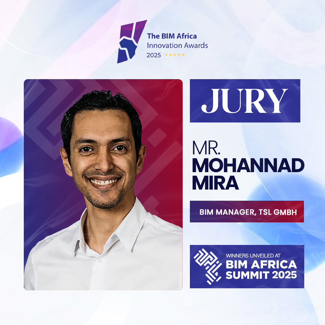 BIMAfrica_Org's tweet photo. We're delighted to welcome Mohannad Mira to the 2025 BIM Africa Innovation Awards jury! With 20+ years of global BIM expertise, he’s driving innovation across emerging markets. 

Visit https://t.co/CWGYdbVM6i for nomination details. 

#BIMAfrica #BIMAFRICAAWARDS2025 https://t.co/Gn29Z3yV31