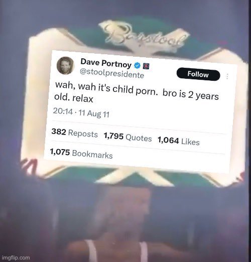 goddek's tweet photo. @CollinRugg No wonder Portnoy loves cheese pizza. https://t.co/90aULSjoX1
