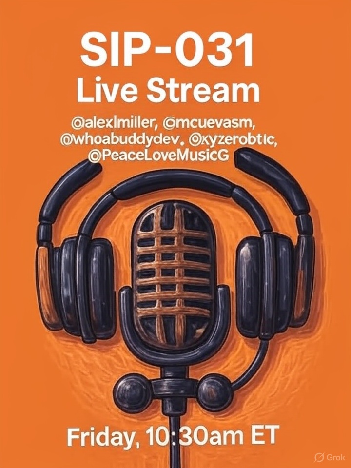 DeOrganized Media (@deorganizedbtc) on Twitter photo This Friday at 10:30am ET, join us for a Stacks SIP-031 discussion with SIP authors <a href="/alexlmiller/">Alex Miller</a> and <a href="/mcuevasm/">mitchell.btc π§</a> along with Stacks Governance CAB members <a href="/whoabuddydev/">whoabuddy.btc</a> <a href="/xyzerobtc/">xyzero.btc πΉ</a> and <a href="/PeaceLoveMusicG/">PeaceLoveMusic.btc βοΈπ€ πΆ</a> to talk about the endowment proposal and governance.
Community Discussion Space This Friday at 10:30am ET, join us for a Stacks SIP-031 discussion with SIP authors <a href="/alexlmiller/">Alex Miller</a> and <a href="/mcuevasm/">mitchell.btc π§</a> along with Stacks Governance CAB members <a href="/whoabuddydev/">whoabuddy.btc</a> <a href="/xyzerobtc/">xyzero.btc πΉ</a> and <a href="/PeaceLoveMusicG/">PeaceLoveMusic.btc βοΈπ€ πΆ</a> to talk about the endowment proposal and governance.
Community Discussion Space
