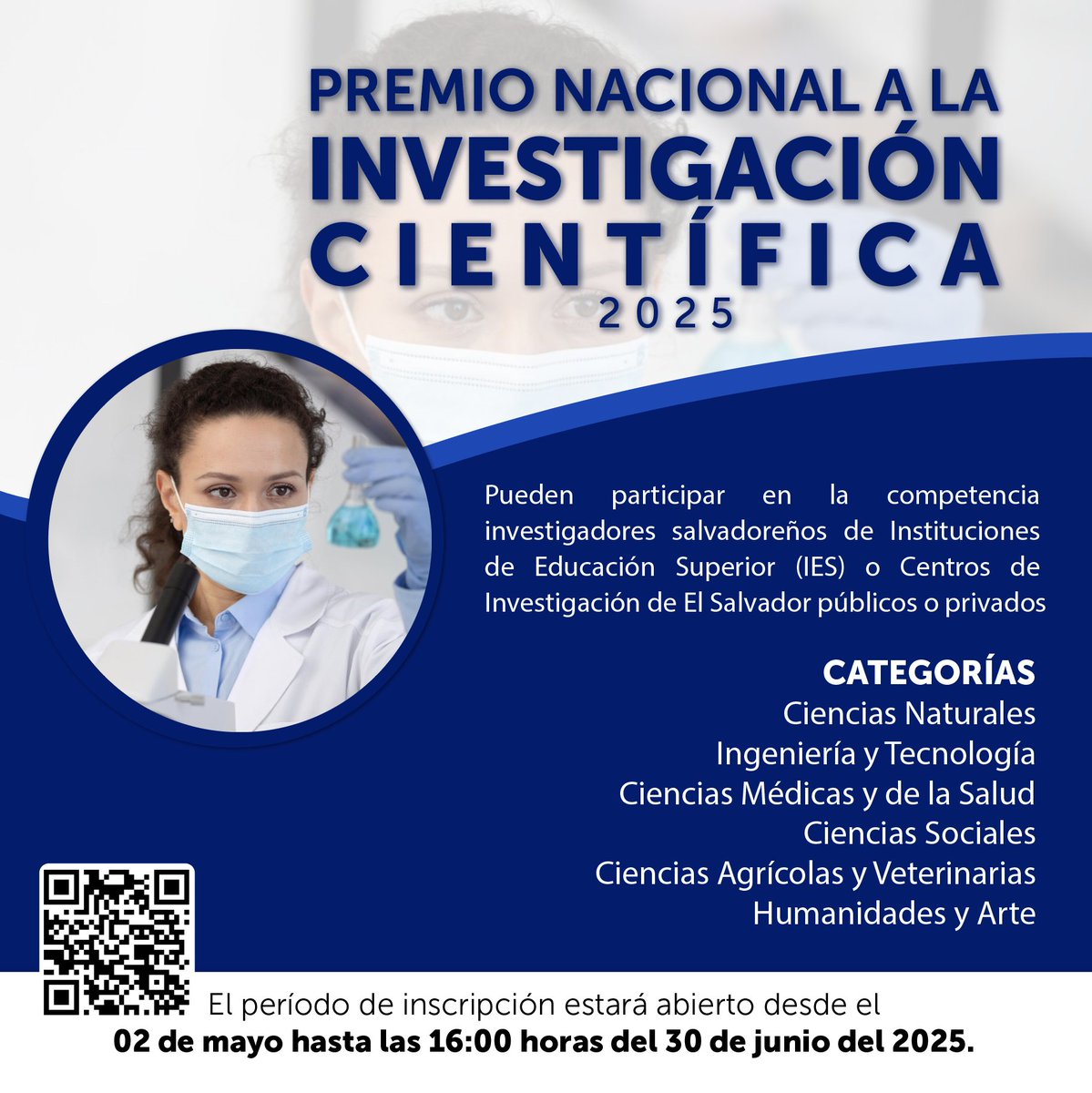 El Consejo Nacional de Ciencia y Tecnología les hace una atenta invitación a investigadores salvadoreños a participar en el Premio a la Investigación Científica  sites.google.com/conacyt.gob.sv….