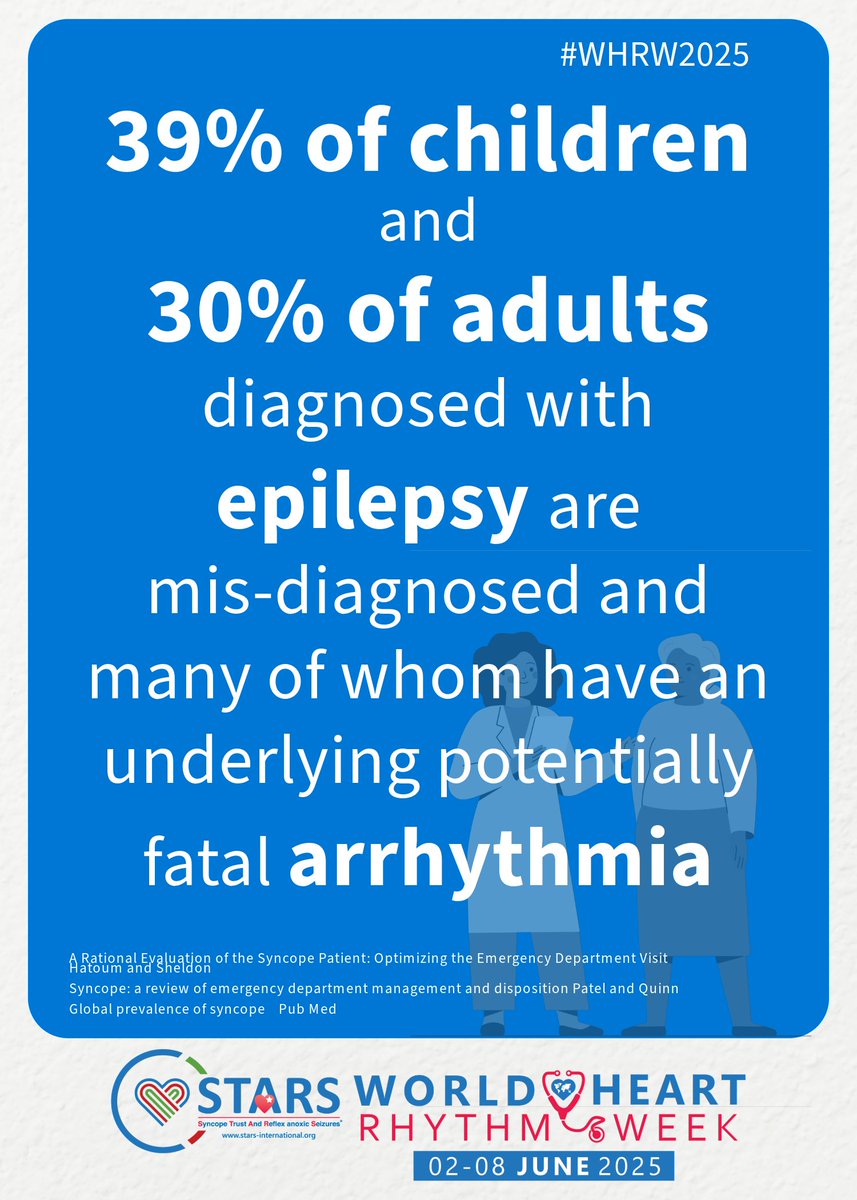 39% of children and 30% of adults diagnosed with epilepsy are misdiagnosed—many actually have a dangerous heart rhythm disorder. 

This #WHRW2025 spread awareness. Share this post to help others get the right diagnosis! Sign pledge cards to show support: loom.ly/r__gnqo