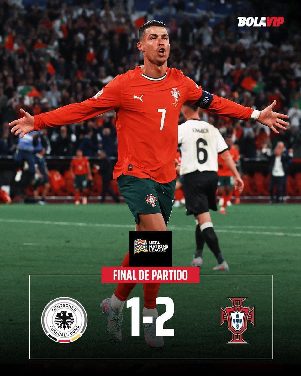 LOS LLEVA A LA FINAL 🤩🔥

Portugal le dio la vuelta a Alemania de la mano del Bicho ¿quién más? 

Primero Conceicao anotó el del 1-1, luego el Bicho se hizo presente con su tanto 937 y Portugal está en la final de la Nations League.

¡SIUUUUUU!