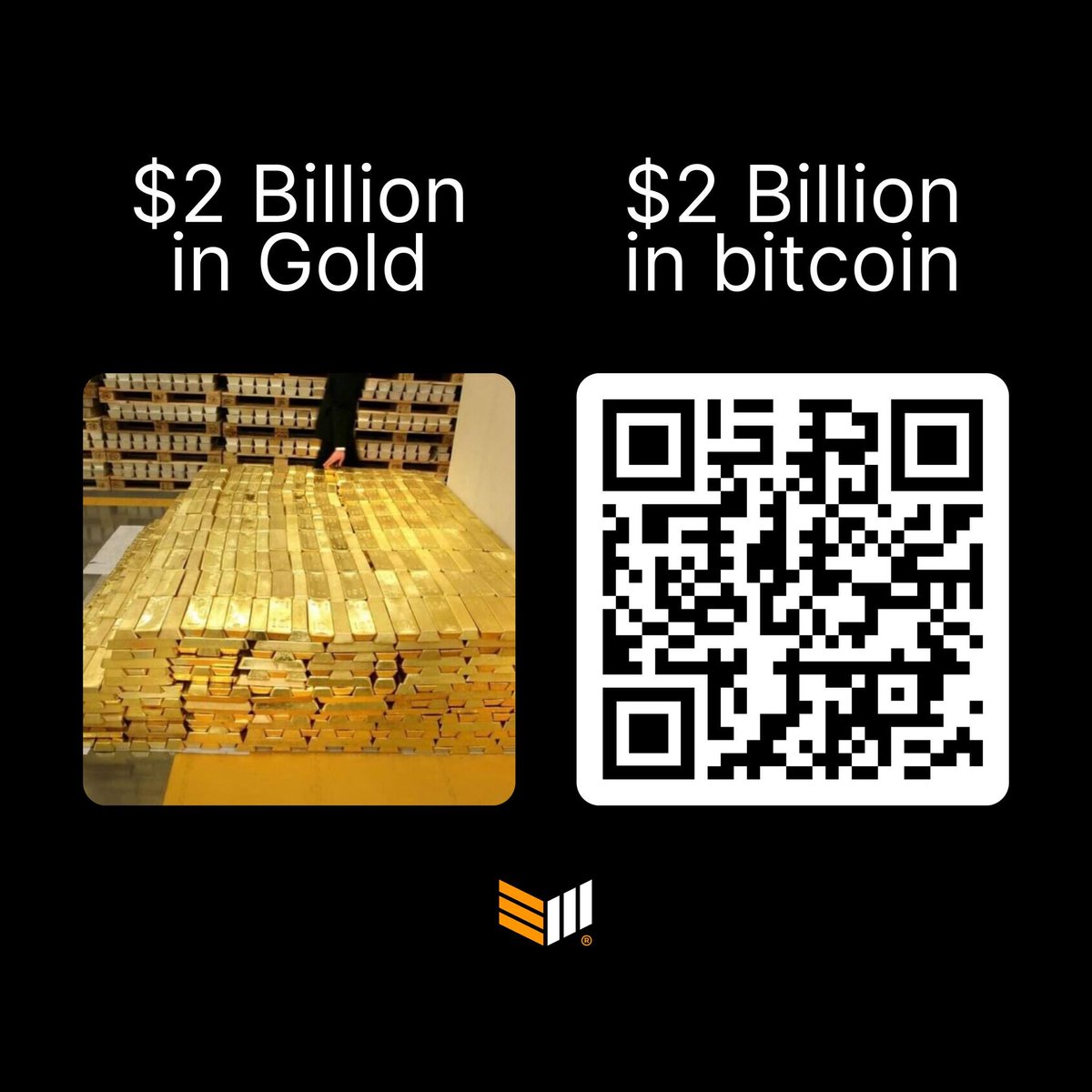$2 billion in Gold vs. $2 billion in #Bitcoin ✨