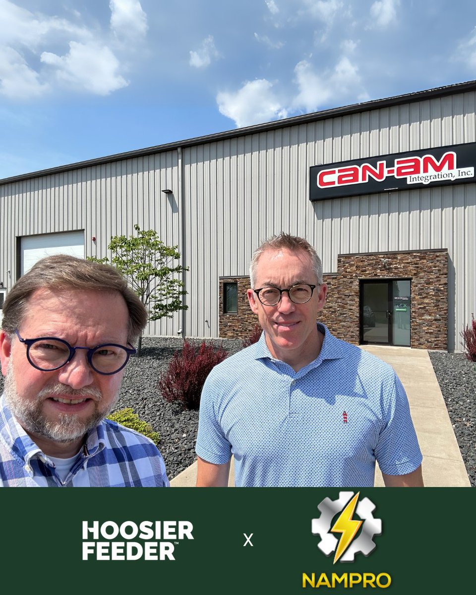 Matt Jones, our V.P. of Sales, is in Minnesota this week visiting customers with Evan Reed from NAMPRO, Inc., our Sales Rep in MN, Western WI, IA, SD, and ND. We love getting to catch-up with our customers!
#CustomerVisits #SalesRep #Sales #Customers #Automation #FeederSolutions