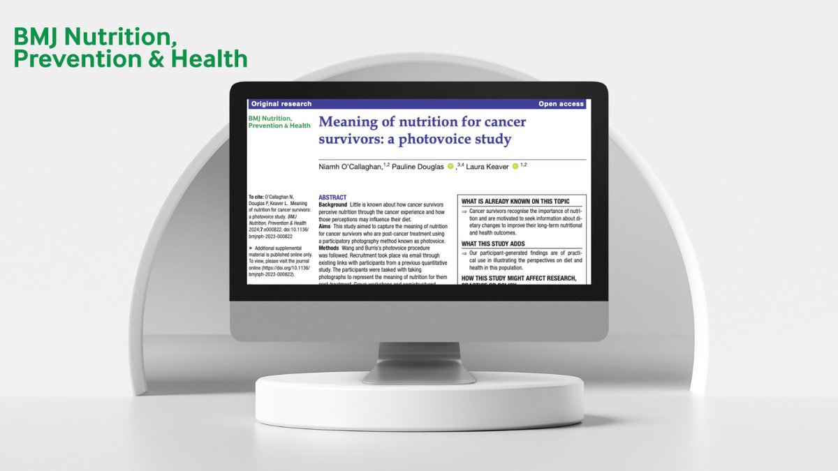 BMJ Nutrition, Prevention & Health (@bmjnutrition) on Twitter photo Unveiling the mystery: How do cancer survivors view nutrition during their journey? Let's delve into a study exploring this connection and its impact on their diet. 🍏📊
bit.ly/4hhoq41
<a href="/laurakeaver/">Dr Laura Keaver RD</a> <a href="/NiamhOCallagh13/">Niamh O'Callaghan</a> <a href="/pdoug99/">Pauline Douglas</a>
#CancerSurvivors #Nutrition Unveiling the mystery: How do cancer survivors view nutrition during their journey? Let's delve into a study exploring this connection and its impact on their diet. 🍏📊
bit.ly/4hhoq41
<a href="/laurakeaver/">Dr Laura Keaver RD</a> <a href="/NiamhOCallagh13/">Niamh O'Callaghan</a> <a href="/pdoug99/">Pauline Douglas</a>
#CancerSurvivors #Nutrition