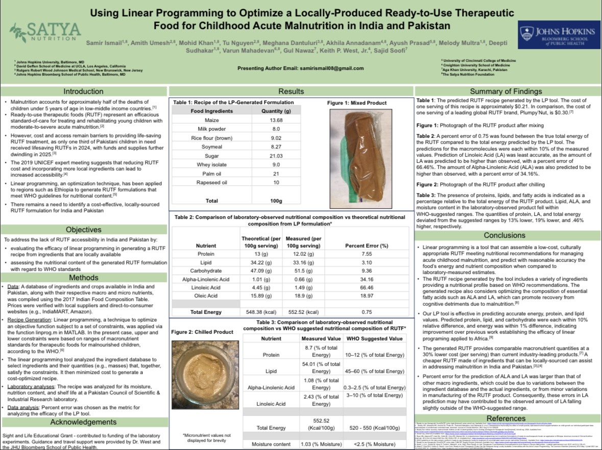 The Satya Nutrition Foundation (@satyanutrition) on Twitter photo We're grateful to have had the opportunity to present at the <a href="/nutritionorg/">American Society for Nutrition</a> 's NUTRITION conference in Orlando, FL this weekend! See our poster to learn about our innovation addressing childhood malnutrition in South Asia. #Nutrition #Nutrition2025 #AmericanSocietyforNutrition We're grateful to have had the opportunity to present at the <a href="/nutritionorg/">American Society for Nutrition</a> 's NUTRITION conference in Orlando, FL this weekend! See our poster to learn about our innovation addressing childhood malnutrition in South Asia. #Nutrition #Nutrition2025 #AmericanSocietyforNutrition