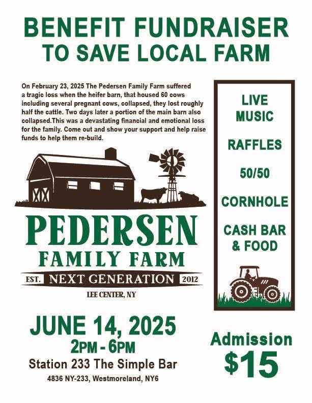 Farmers hit by major blizzard, barn collapses, cows killed. In NY, no assistance available. Locals volunteers trying to help one farm with fundraising event.