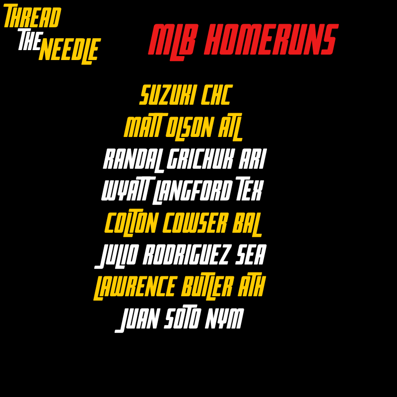 GriMeZT1's tweet image. #GamblingX #MLBHR #ThreadTheNeedle