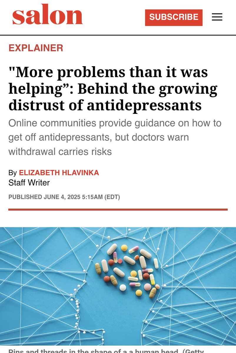 1/x

Below came out today.

And as for "doctors warn withdrawal carries risks" errrrr yes but when patients like me say this and highlight just how those risks can play out (as patients have been highlighting FOR YEARS), we get vilified by psychiatry and get branded all kind of