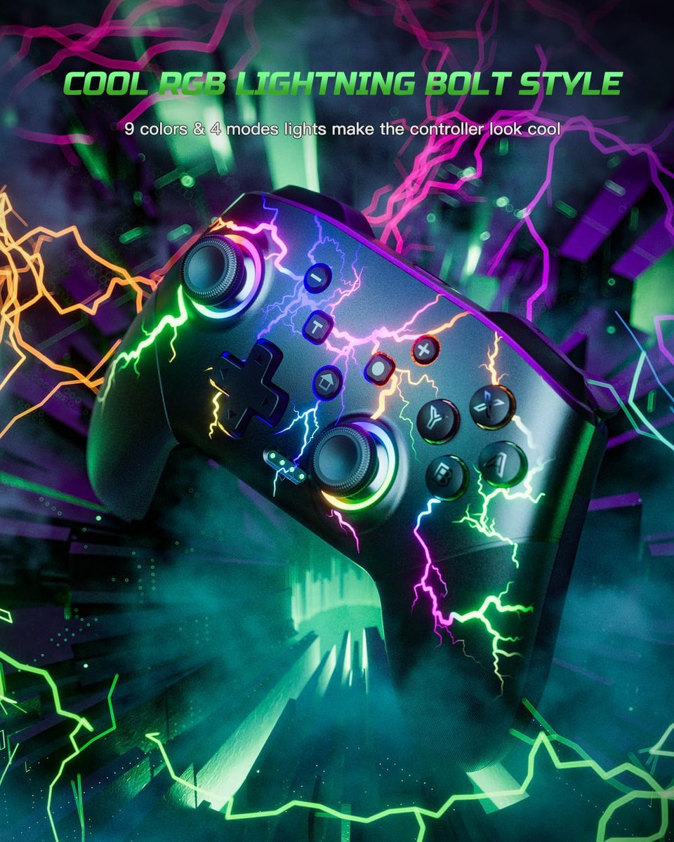 Switch Up Your Game Wireless Pro Controller with RGB Lighting for Switch Lite OLED and PC

🎮 Level up your gameplay with a glowing 20% discount on this powerful controller

• Retail Price : $24.99  
• Discounted Price : $19.99  
• View on Amazon : geni.us/e6wO5CA
