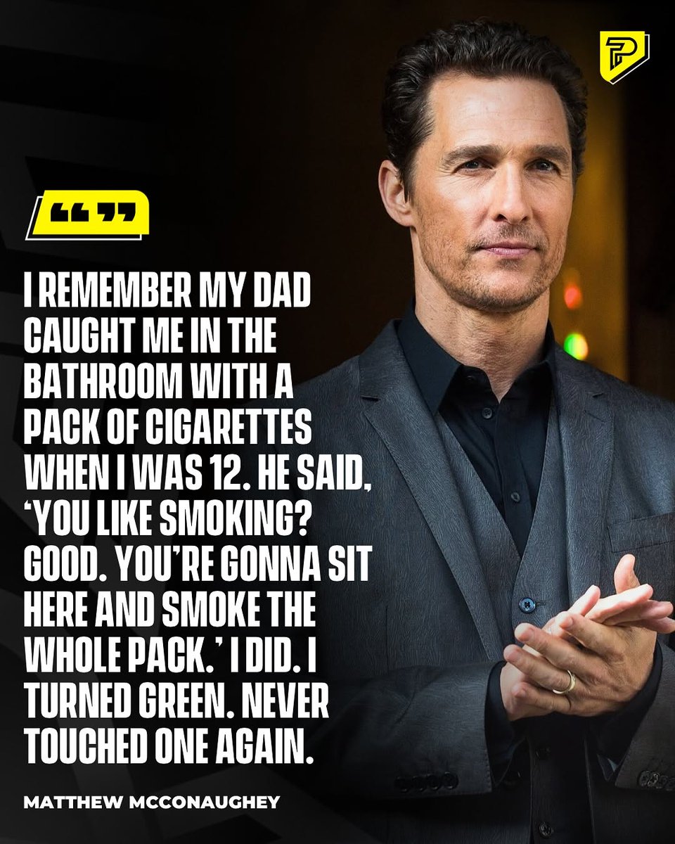 matthew mcconaughey smoking a cigarette Matthew McConaughey's shared how his dad made him quit smoking cigarettes