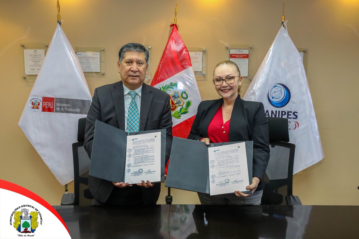 IMPORTANTE CONVENIO ENTRE LA MUNICIPALIDAD DE CHANCAY Y SANIPES 🤝🐟
La Municipalidad Distrital de Chancay y <a href="/SanipesPeru/">Sanipes</a> firmaron un convenio para mejorar la sanidad e inocuidad de los productos hidrobiológicos en nuestro distrito.
¡Seguimos trabajando por un Chancay mejor!