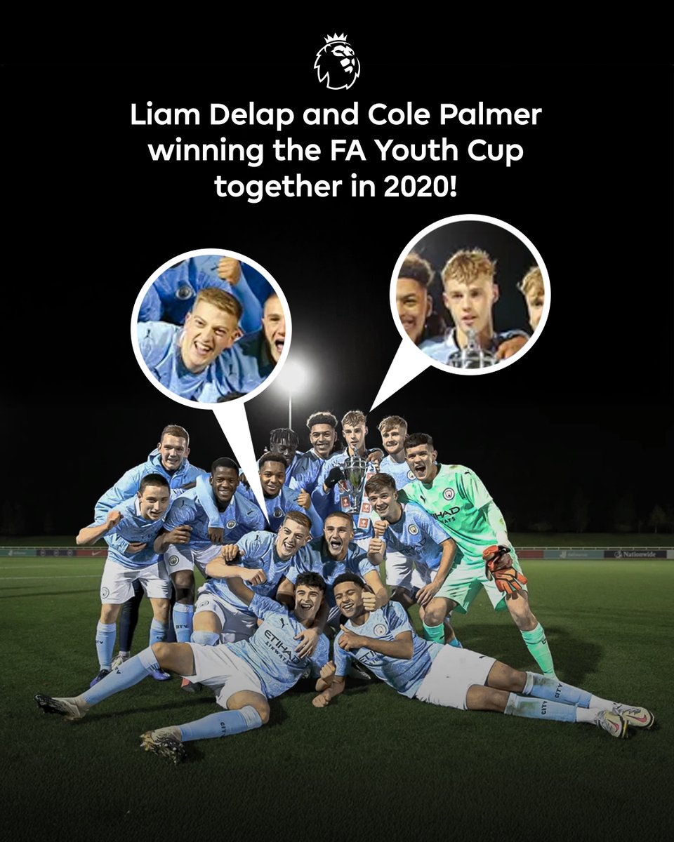 Liam Delap and Cole Palmer will be reunited at Chelsea after tasting success together in Man City’s academy 🤝